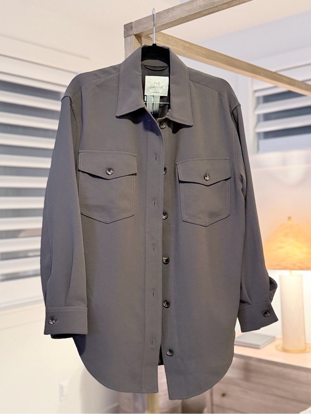 Aritzia Shacket Overshirt Jacket in Charcoal Gray